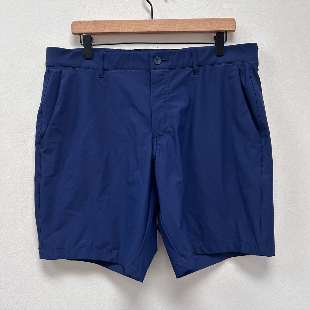 Holderness & Bourne Men’s Navy Harwood Tailored Fit Performance Golf Shorts 35” - Picture 2 of 10
